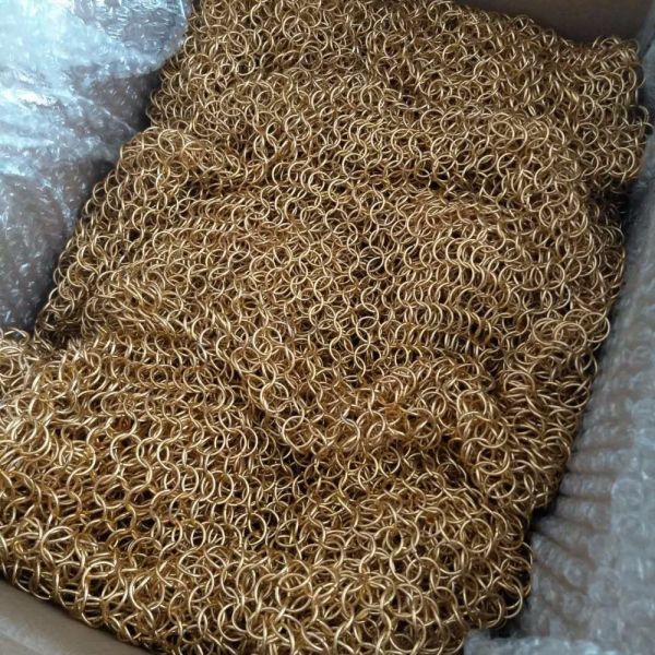 Beautiful Gold Ring Decorative Wire Mesh 1.0mm Diameter