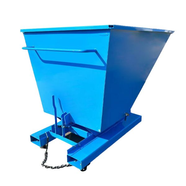 4ft Wide Self Dumping Hopper Forklift Bin Waste Management Hopper OEM
