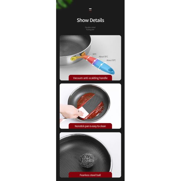 L'acier inoxydable de la catégorie comestible 304 collent non Pan Honeycomb Pot Bottom