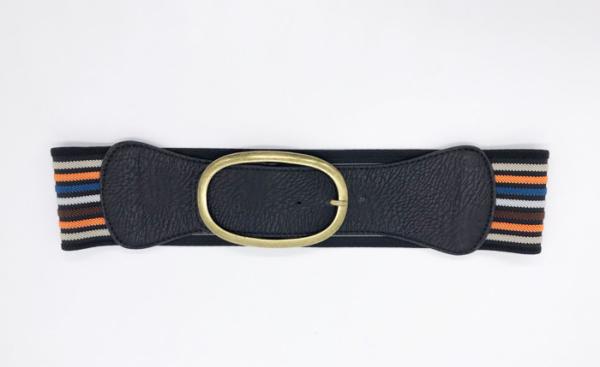 Women's Multicolor Elastic Belts 7.8cm Width With Anti-brass Buckle​