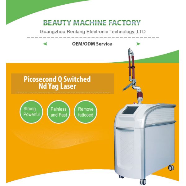 Q Switched Nd Yag Picosecond Laser Tattoo Removal Machine 2mm-10mm