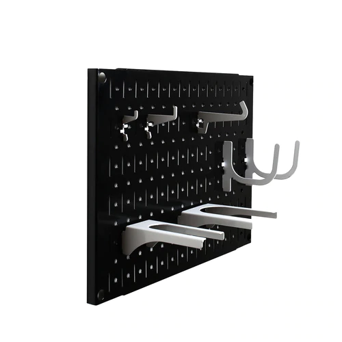 Custom Size Accepted Black Metal Pegboard Tool Board Panel for Garden Tools Wall Rack