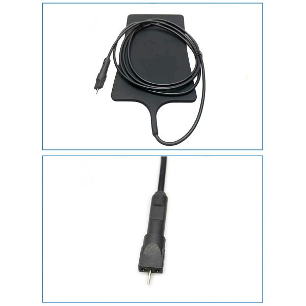 REM Plug Reusable Adult Monopolar 3000MM Single-Pole Silicone Negative Electrode ESU Grounding Patient Plate Model KK5-1027M