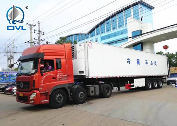 3 Axle Refrigerated Semi - Trailer 13-15m Long Refrigerator Semi Trailer 24000kg Cooler Trailer