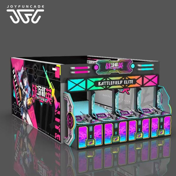 4-Player Real Shooting Game Machine Commercial Pneumatic Arcade Gun Simulator Sakagi Q3/Q4 Real Shooting Simulator Recoil Gun Arcade with Rubber Bullets