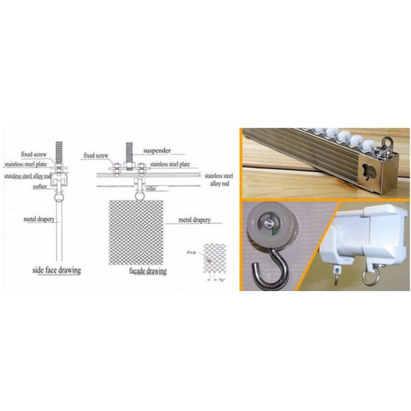 Stainless Steel Interior Decorative Wire Mesh/304 316 Stainless Steel Woven Wire Mesh for Architectural Decorative