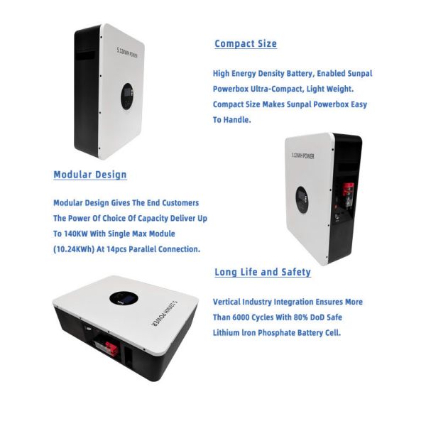 5.12kwh Single Battery LiFePO4 Home Energy Storage Battery with IP20 Protection Grade