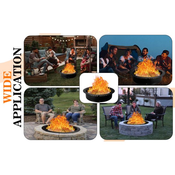 Огневая яма вставка для самодельного костра кольцо тяжеловесное твердое стальное строительство для наружного использования