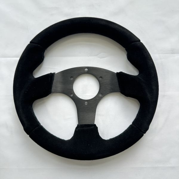 280mm Flat Bottom Lightweight Steering Wheel Black Suede For Drift & Racing Cars