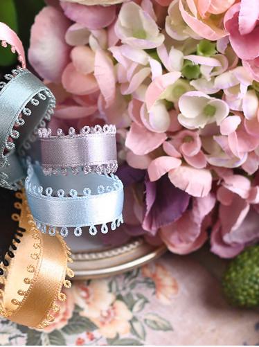 Ruban en polyester brillant pour mariage, importé de Corée, nœud tissé à double oreille pour vêtements et emballage cadeau