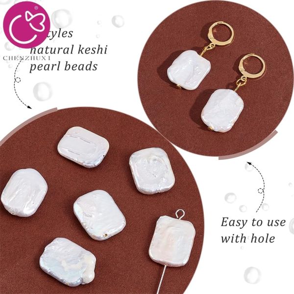 High Quality Baroque White Irregular Shaped Pearls DIY Jewelry Accessories Irregular Natural Freshwater Pearls