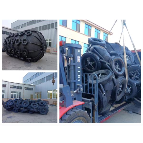 STS Customized Pneumatic Marine Fender Long Lifespan With Chain Tyres Net