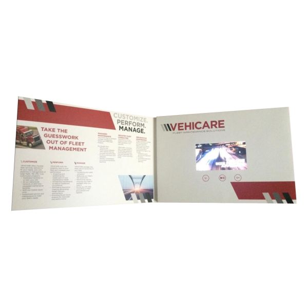 2.4 Inch Custom Video Brochures Customised For Marketing Communication