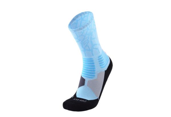 Custom Brand Name  Black Athletic Running Calf Sport Socks / Fashion Basketball Socks