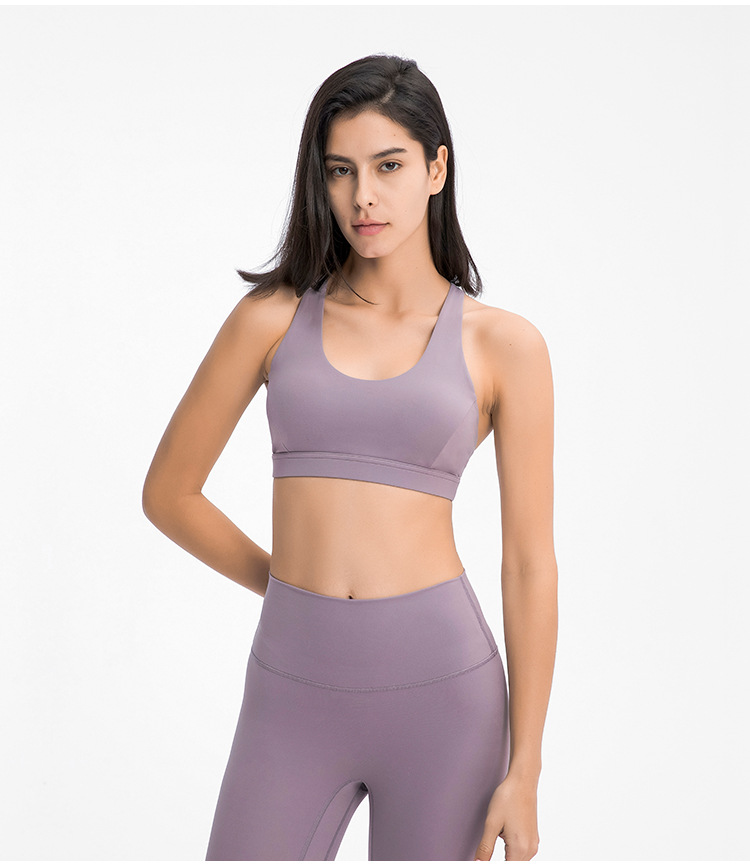 Бюстгальтер спорт противоударных женщин собрал влагу Wicking без стального кольца