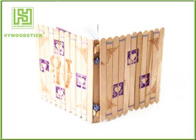 Wide Natural Wood Sticks 114 * 10 * 2mm Kids DIY Toy Color Well Polished