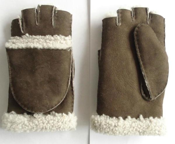 Touch screen multifunctional sheep skins mitten leather mittens with fingers