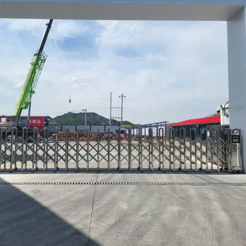 Automatic Retractable Stainless Steel Security Folding Sliding Door for Entry & Outdoor Use for Courtyard Apartment Hotel