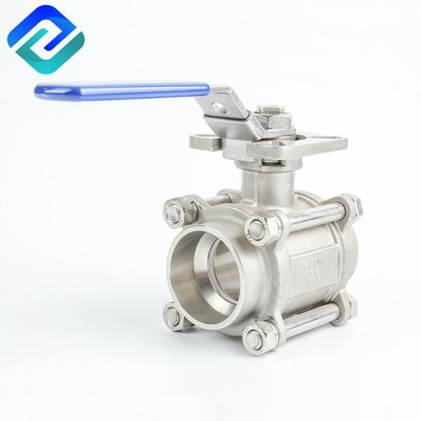3 Piece Ball Valve Female Thread Mounting Pad ISO 5211 DN15
