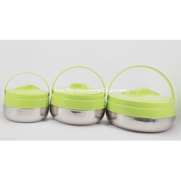 4L Kitchenware eco friendly plastic bento box stainless steel insulated lunch box with handle lid
