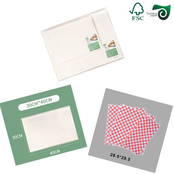 40g 50g One Side Wax Coated Paper Food Grade  Available In White Black  Kraft  Coffee Color