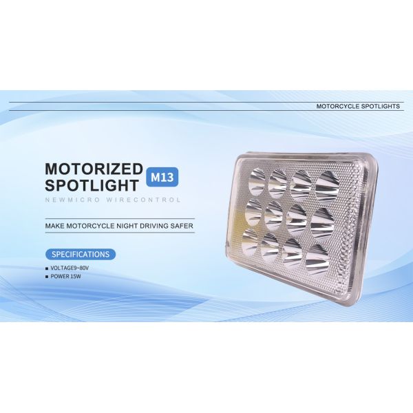 1500LM Motorcycle Headlight Assembly 9V - 80V LED Motorbike Headlight Aluminum Alloy Shell