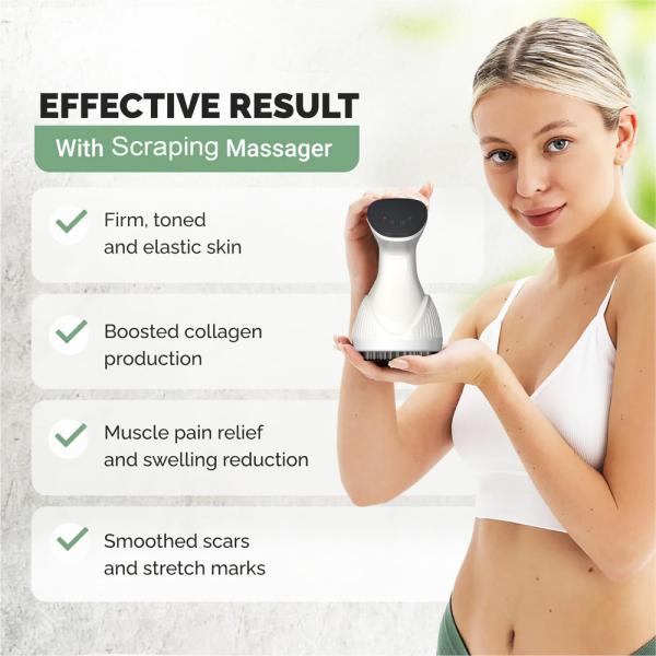 Home Electric Microcurrent EMS Massage Device Handheld Anti Cellulite Meridian Massage Brush