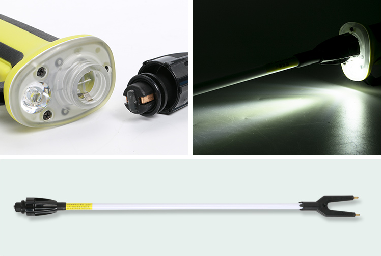 98cm Strongest Cattle Electric Cow Prod 4.2V Lithium Battery With LED Light