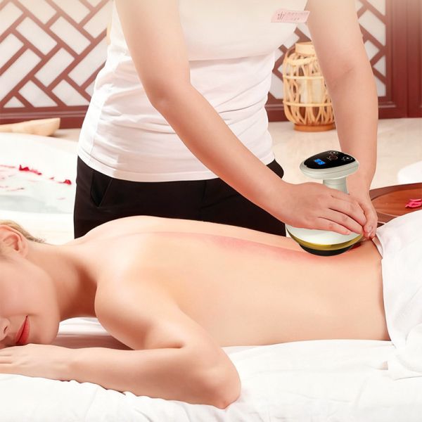 Electric Vacuum Cupping Massager with 9 Level Red & Blue Light Heating Therapy Smart Vacuum Body Sculpting Massager