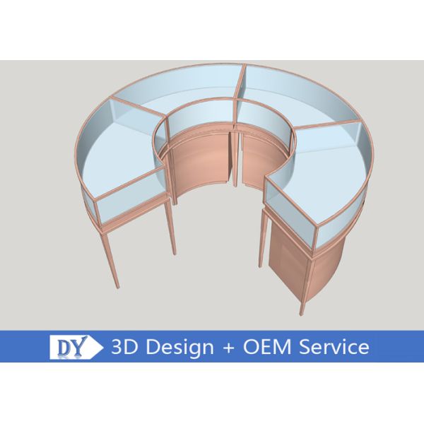 Wood / Stainless Steel Jewellery Shop Display Counters With Mirror Or Brush Surface