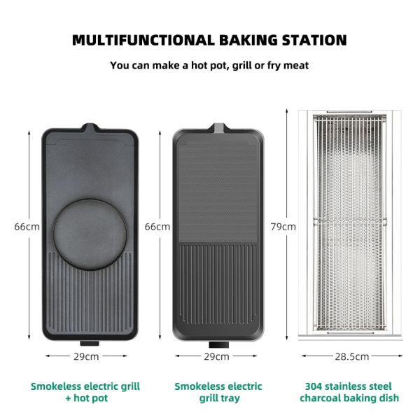 Cast Aluminum Multifunctional BBQ Garden Set Outdoor BBQ Grill Table