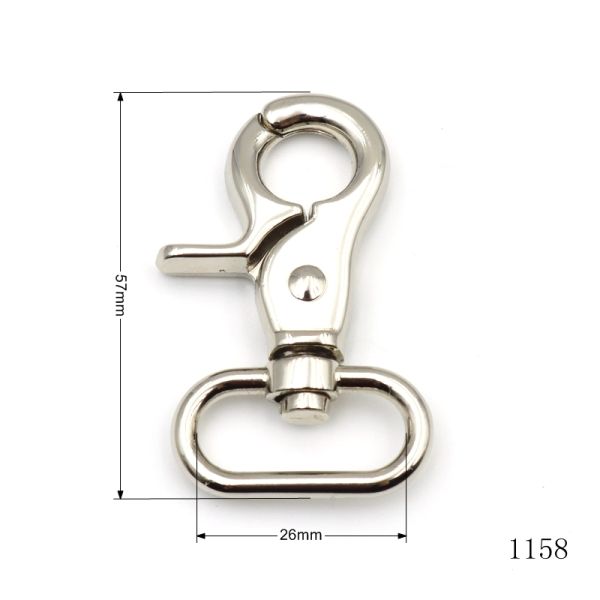 26mm Nickel Bolt Snap Hook Durable  Swivel Clasp Hook For Handbag Hardware Accessories