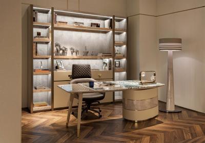 Luxury Marble Top High Gloss Veneer Home Table Modern Office Desk