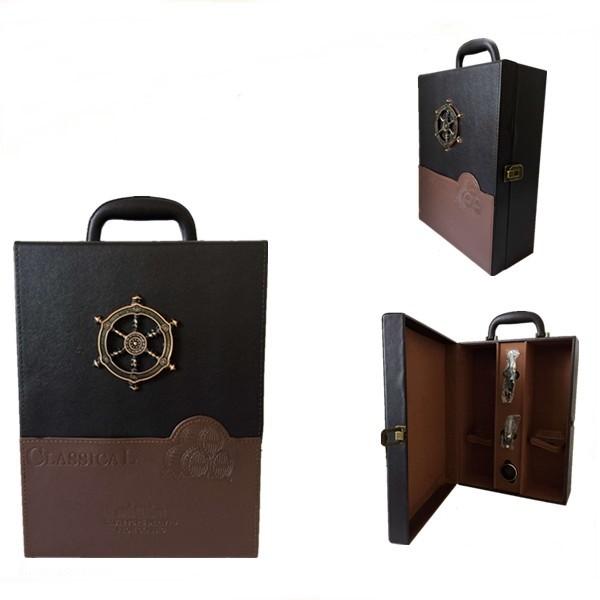 Practical Mdf Wooden Wine Gift Box Attractive Design Customizable Wine Box For 2 Bottle