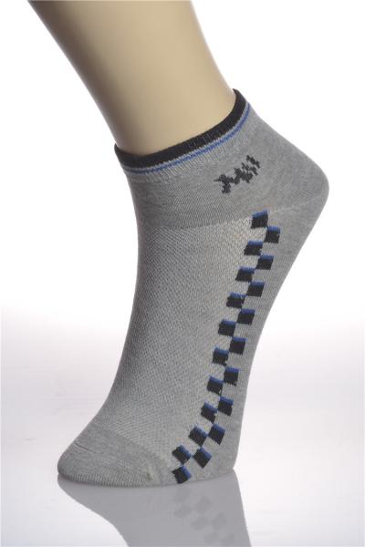 Coton organique chaussettes courantes gris/noir de nylon avec le service d'OEM
