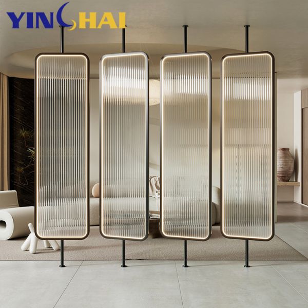 Customized Stainless Steel Screen Partition Rotatable Metal Room Divider Panels For Living Room
