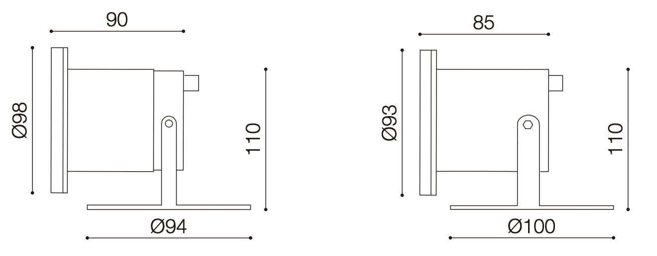 Outdoor LED Underwater Light Head Adjustable IP68 Underwater Fountain Lights