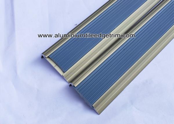 Economic Aluminum Step Edging /  Nosing For Stair Tread Matt Champagne NLP8.0