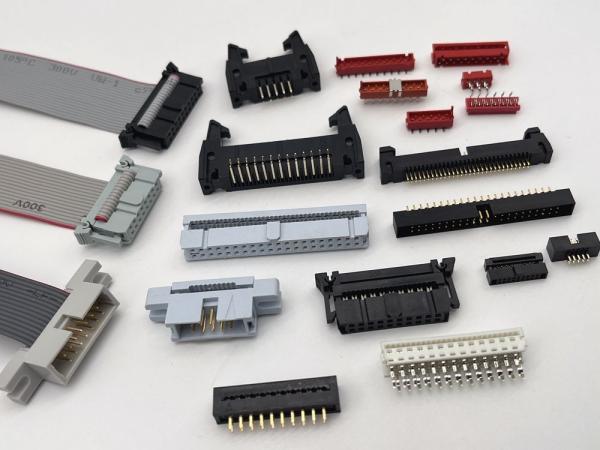 8 Pin 10 Pin Male Flat Cable Assembly IDC Ribbon Cable Red Micro Match Connector