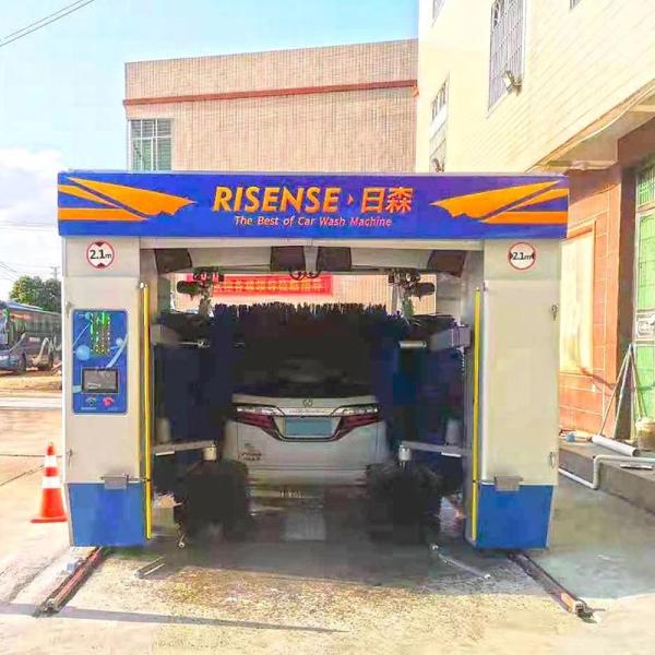 Risense Full Automatic Brush Washing Rollover Car Wash with air Dryer for Sale in Germany