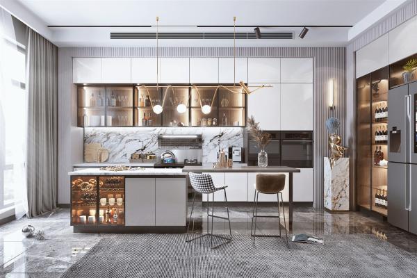 Factory Wholesale Solid Wooden MDF American Modern Shaker Kitchen Cabinets