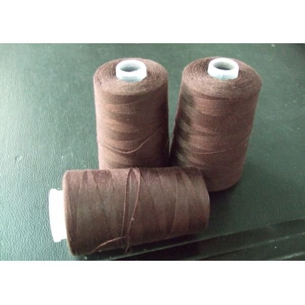 Brown 100% Polyester Cone Sewing Thread , 20s/2 3000yards