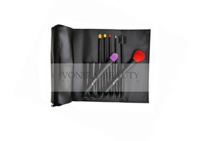Escova preta da composição da fundação do presente com cabelo sintético colorido 7 PCS
