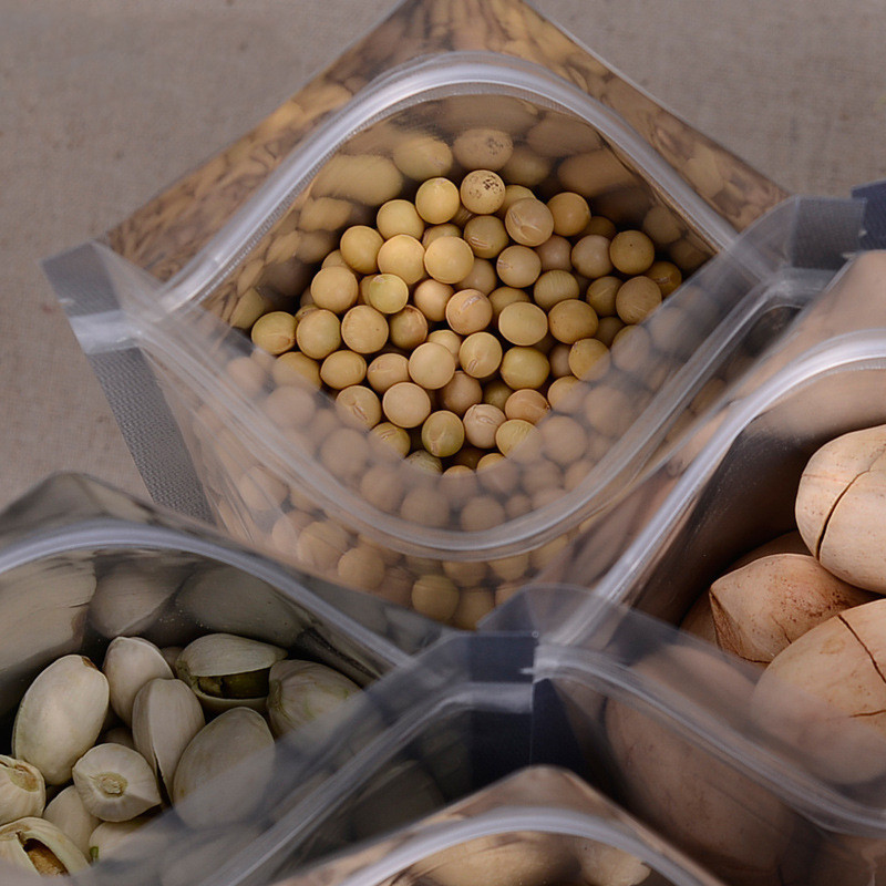 k алюминиевая фольга стоя вверх мешки Resealable с прозрачным фронтом
