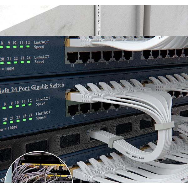 1m 5m 10m UTP FTP Shield Cat5 Cat5e Cat6 Ca6a Cat7 RJ45 Flat Ethernet Patch Network Lan Cable for Router