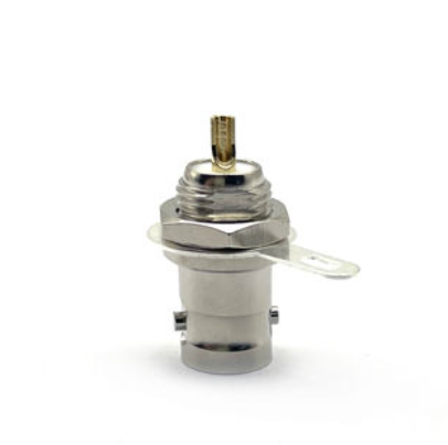 50 Ohm BNC Female Bulkhead Mount Connector for Microstrip with Brass Material