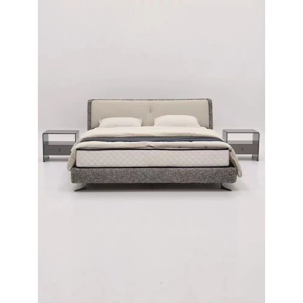 Villa Upscale Bedroom Sets Home Modern Simple Fabric Upholstered Bed