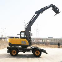 Road Work Equipment Wheel Hook Machine Wheeled Wood Grabber Digger Excavator