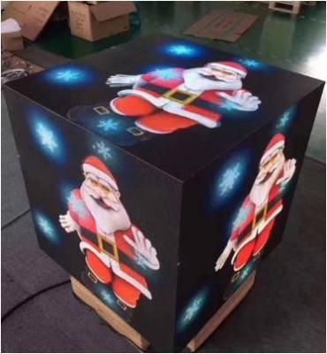 3d Led Cube Display HD 640x640mm Advertising Custom Shape Led Screen