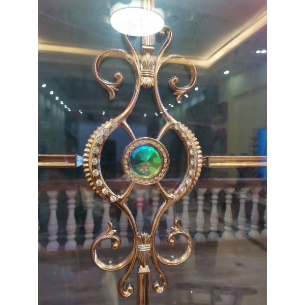 3d Rose Gold Georgian Bar Flowers With Diamond Sliding Door Windows Accessories